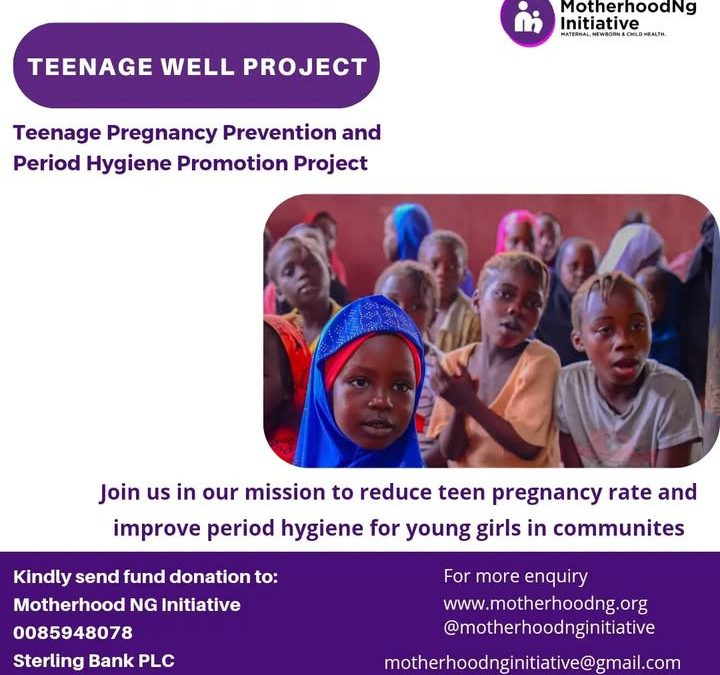 Teenage Well Project Launches to tackle Teenage Pregnancy and Period poverty in Lagos